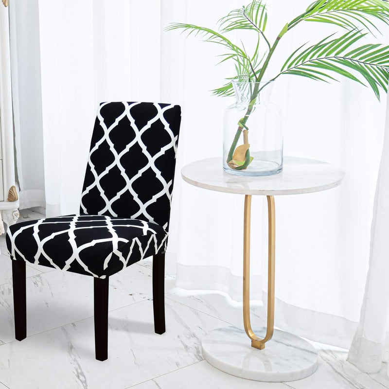 YEESSION Stretch Dining Chair Covers Removable Washable Seat Parson Chair Protector Slipcover for Dining Room,Party,Banquet,Hotel,Ceremony Set of 4 (Style 17) - Image 4